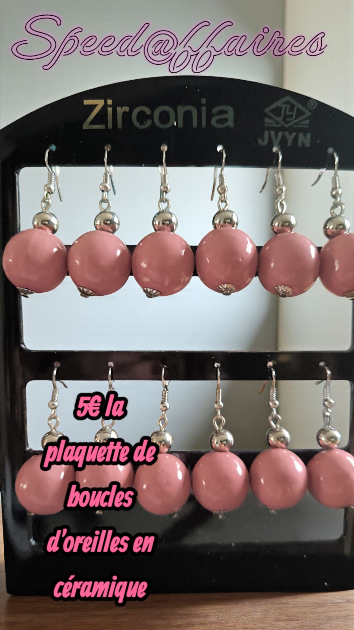 Lot de 12 paires de boucles d'oreilles en céramique - 63B