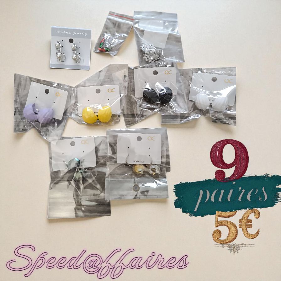 Lot de boucles d'oreilles (1) - 76L