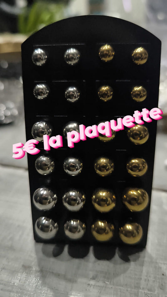 Lot de 12 paires de boucles d'oreilles - 14G