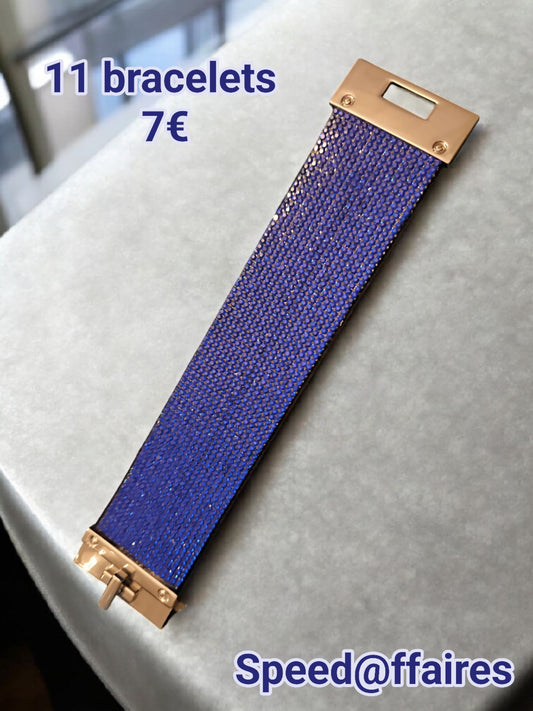 Lot de 11 bracelets fermeture aimantée - 17F