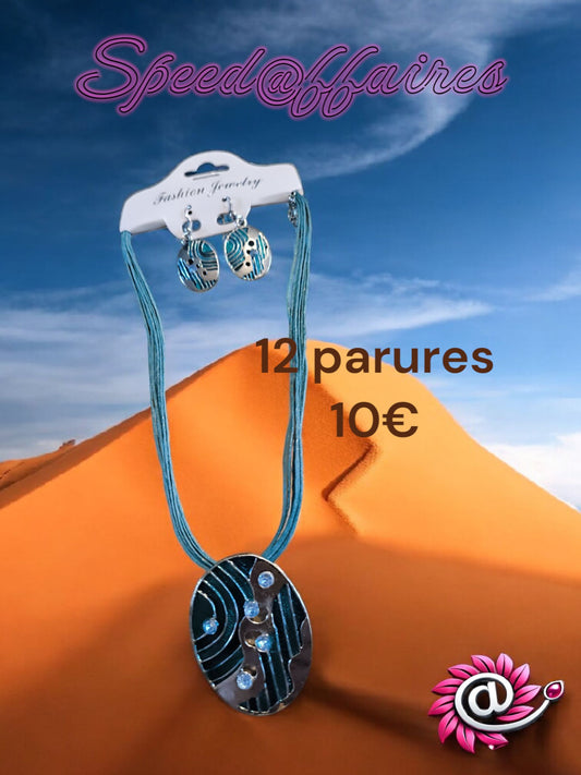 Lot de 12 parures - Bleu - 28C