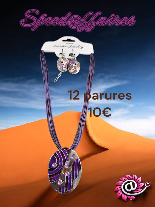 Lot de 12 parures - Violet - 28D