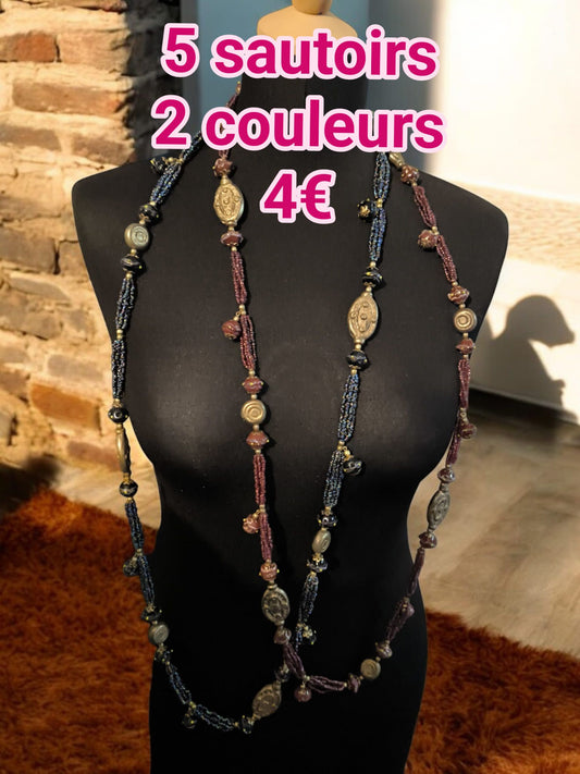 Lot de 5 sautoirs - 41D