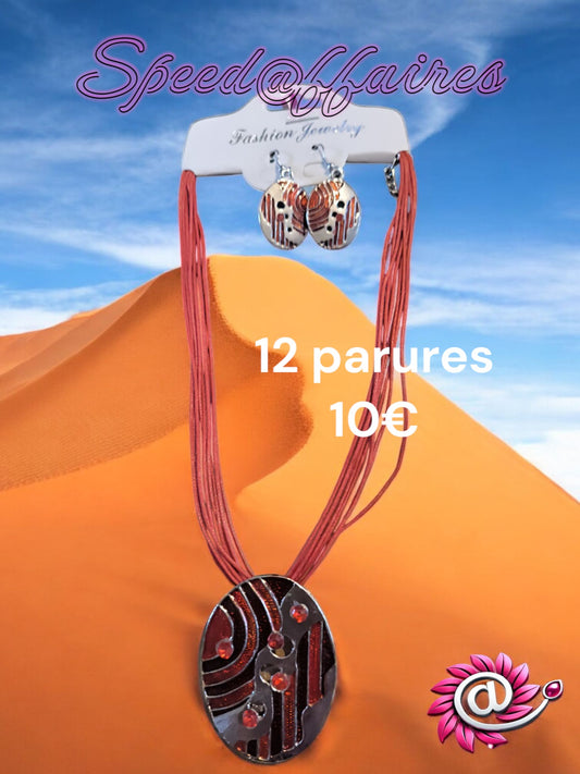 Lot de 12 parures - Rouge - 48C