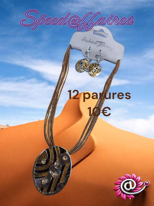 Lot de 12 parures - Marron - 48D