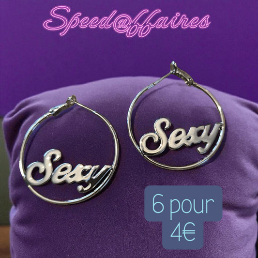 Lot de 6 paires de boucles d'oreilles "sexy" - 61D