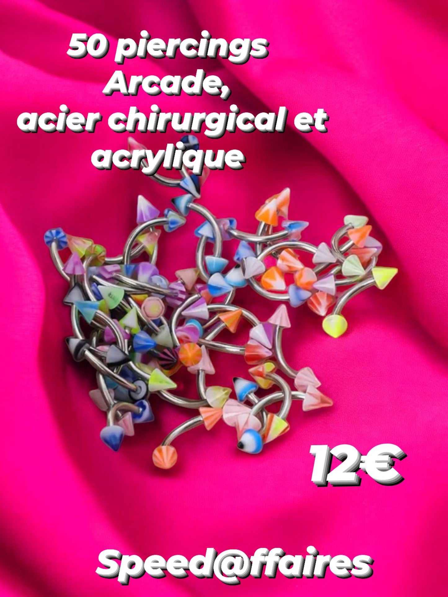 Lot de 40 piercings pour l'arcade - 62K