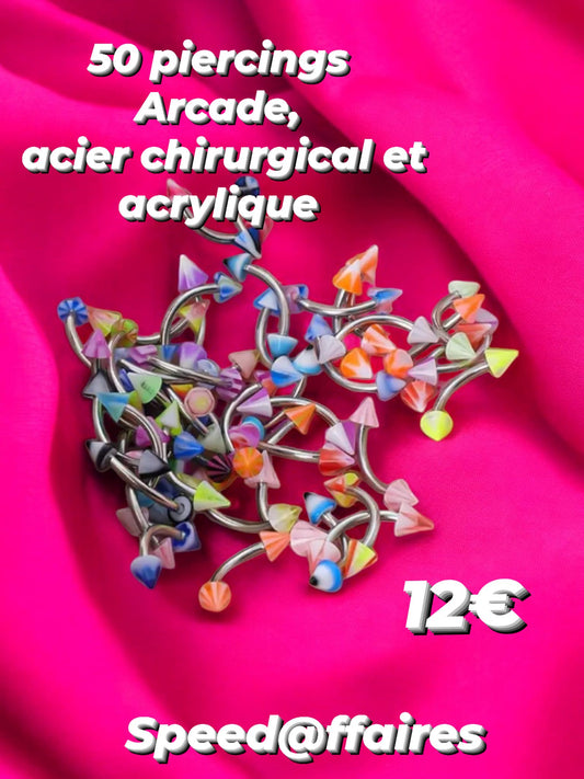 Lot de 40 piercings pour l'arcade - 62K