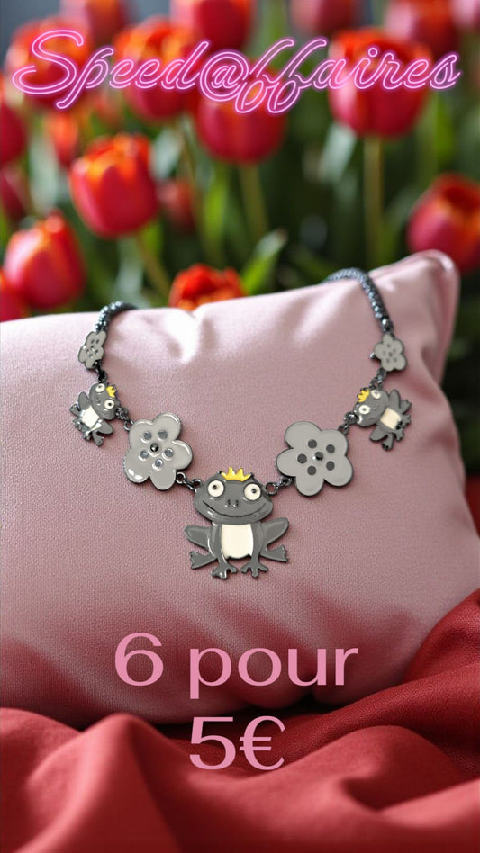 Lot de 6 bracelets "grenouille" - 69B