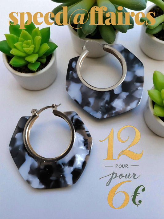 Lot de 12 paires de créoles - 77A