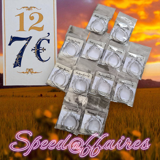 Lot de 12 paires de créoles - 77B