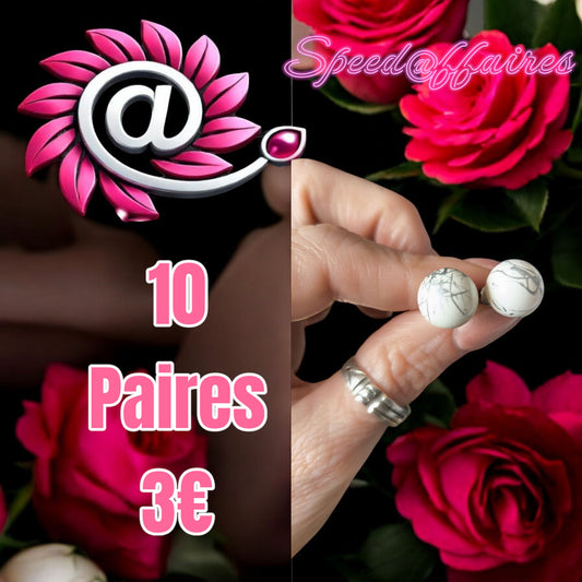 Lot de 10 paires de boucles d'oreilles - 22K