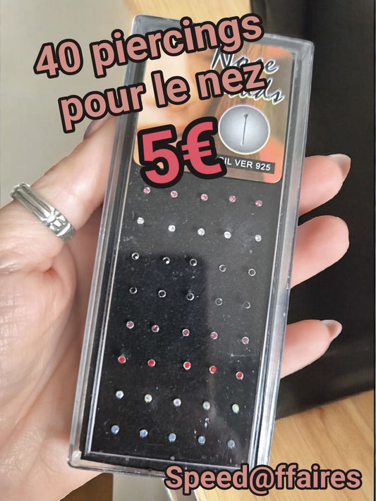 Lot de 40 piercings pour le nez - 44L