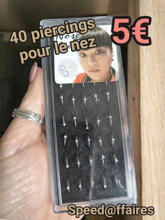Lot de 40 piercings pour le nez - 57A